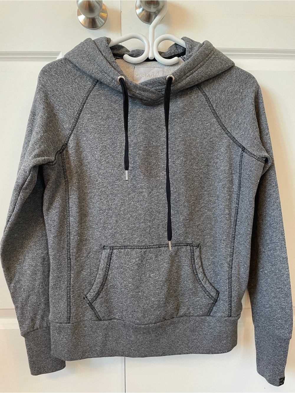 Women's Gray Hooded Pullover Sweatshirt